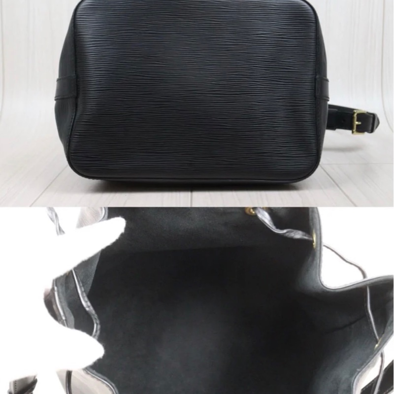 「JL精品代購」9新 LV 黑色水波紋 水桶包-7