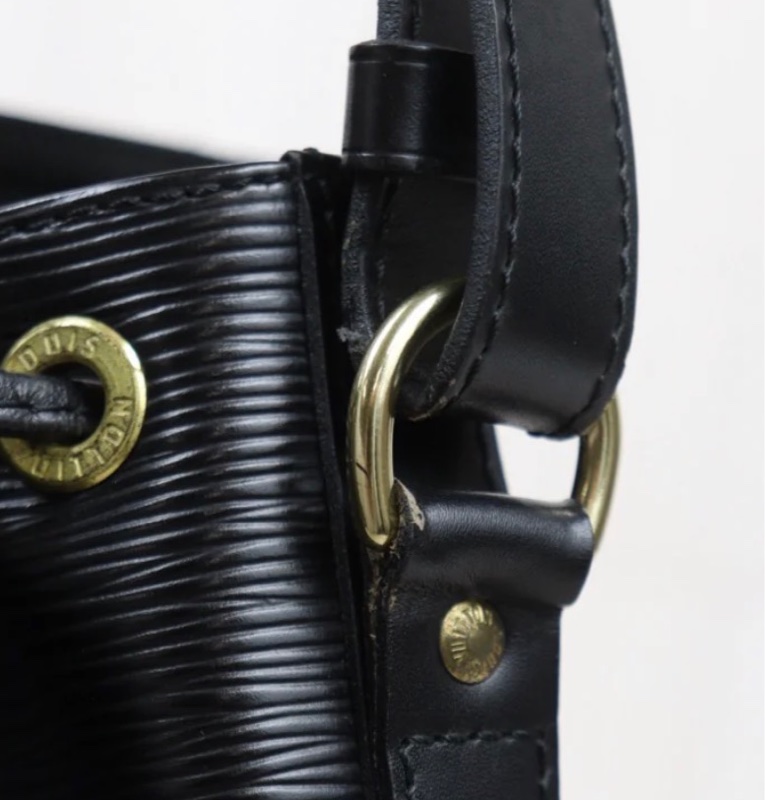 「JL精品代購」9新 LV 黑色水波紋 水桶包-10