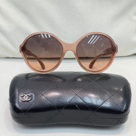 Chanel 香奈兒棕色圓形太陽眼鏡 XB524