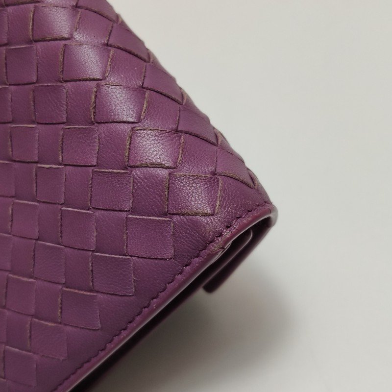 Bottega Veneta 羊皮 純色 Intrecciato 編織 錢包-13