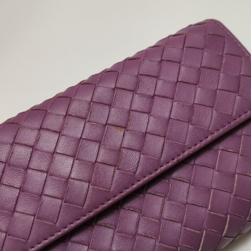 Bottega Veneta 羊皮 純色 Intrecciato 編織 錢包-16