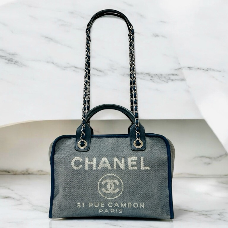 莉亞精品♡ chanel 沙灘包 二手美包-0