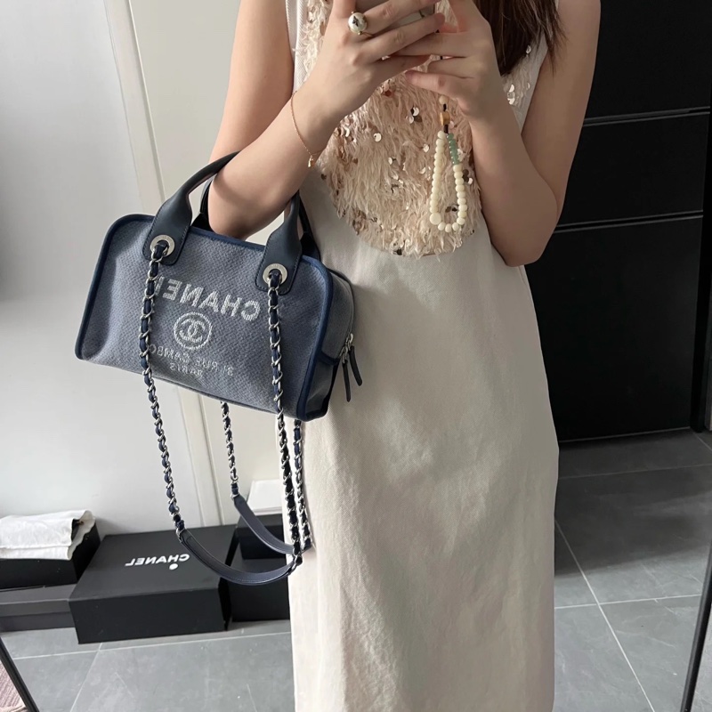 莉亞精品♡ chanel 沙灘包 二手美包-1