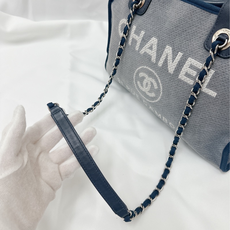 莉亞精品♡ chanel 沙灘包 二手美包-11