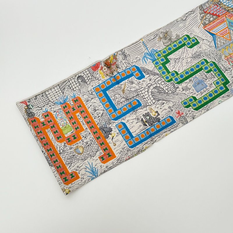 (全新品)HERMES 愛馬仕 彩色 城市景觀 大方絲巾 90cm* 90cm-6