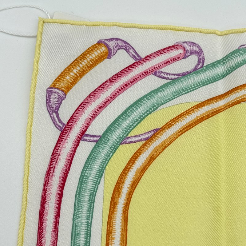 (全新品)HERMES 愛馬仕 復古霓虹燈 方絲巾 45cm* 45cm-1