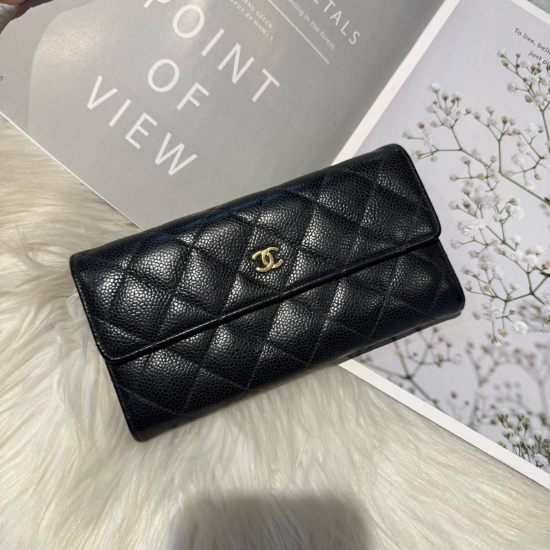 CHANEL 香奈兒經典荔枝長夾-0
