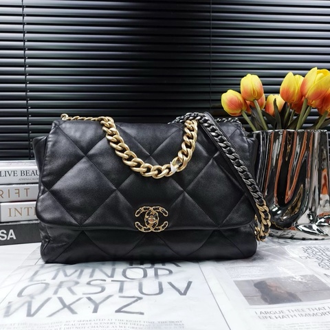 Chanel 19bag Max 黑金經典配色 尺寸36*25*11 30開