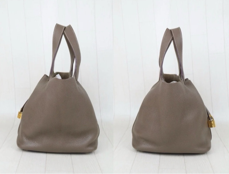 「JL精品代購」9新 Hermes 菜籃子大象灰22-2