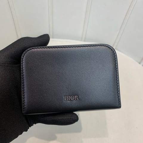 Dior 迪奧黑色牛皮卡包 I401