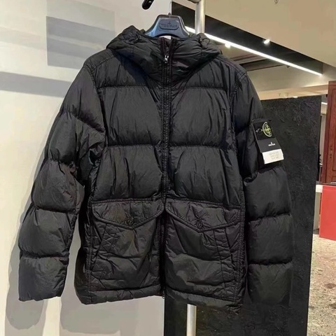 促銷品 Stone Island 男款 連帽羽絨#S M L XL 黑色
