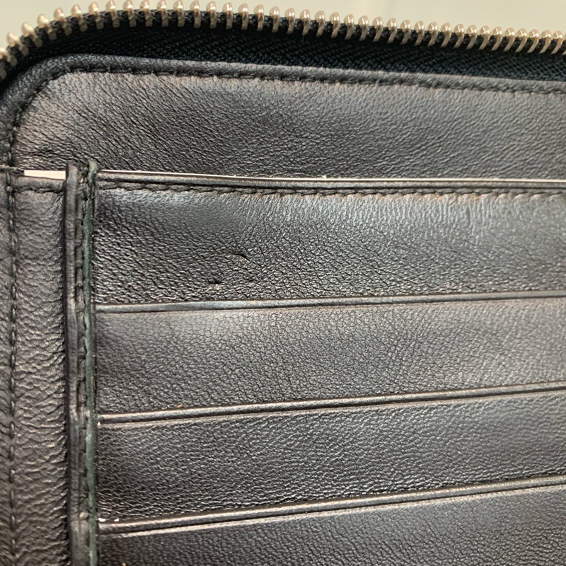 Dior 迪奧 黑色羊皮銀扣長夾X228-23
