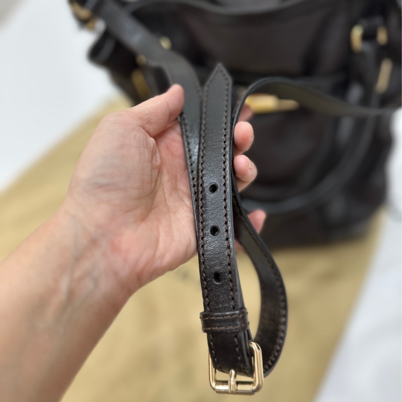 BURBERRY 咖啡 牛皮 鎖頭 手提包 肩背包 斜背包 側背包 公事包 文件包-31
