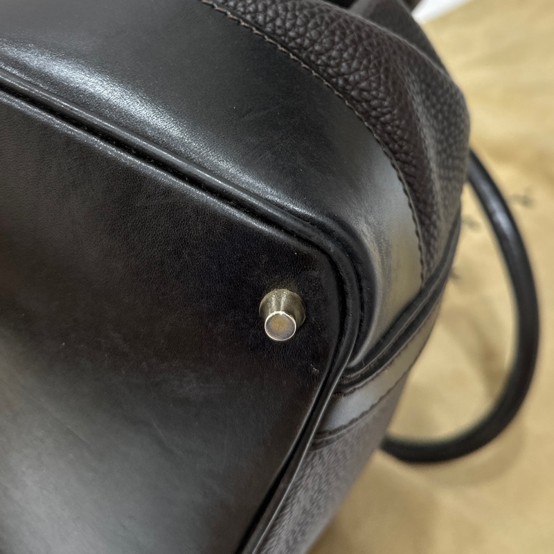 BURBERRY 咖啡 牛皮 鎖頭 手提包 肩背包 斜背包 側背包 公事包 文件包-42