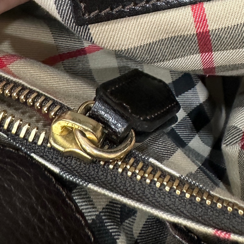 BURBERRY 咖啡 牛皮 鎖頭 手提包 肩背包 斜背包 側背包 公事包 文件包-51