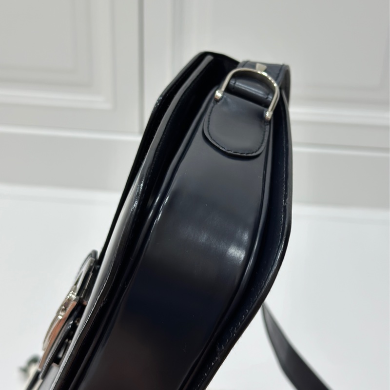 Celine Classic box 馬車扣 Vintage 深藍 豆腐包 斜背包 肩背包 側背包 手提包-13