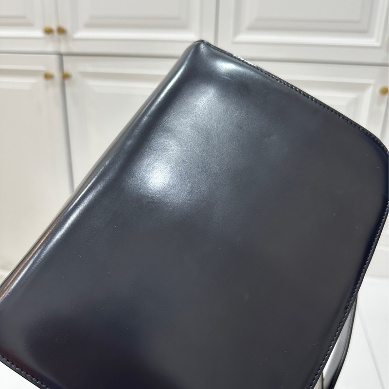 Celine Classic box 馬車扣 Vintage 深藍 豆腐包 斜背包 肩背包 側背包 手提包-17