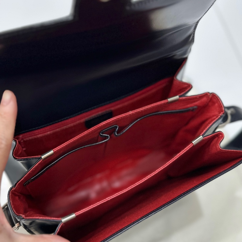 Celine Classic box 馬車扣 Vintage 深藍 豆腐包 斜背包 肩背包 側背包 手提包-21