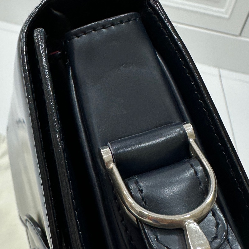 Celine Classic box 馬車扣 Vintage 深藍 豆腐包 斜背包 肩背包 側背包 手提包-38