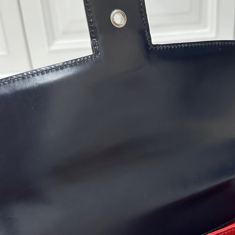 Celine Classic box 馬車扣 Vintage 深藍 豆腐包 斜背包 肩背包 側背包 手提包-40