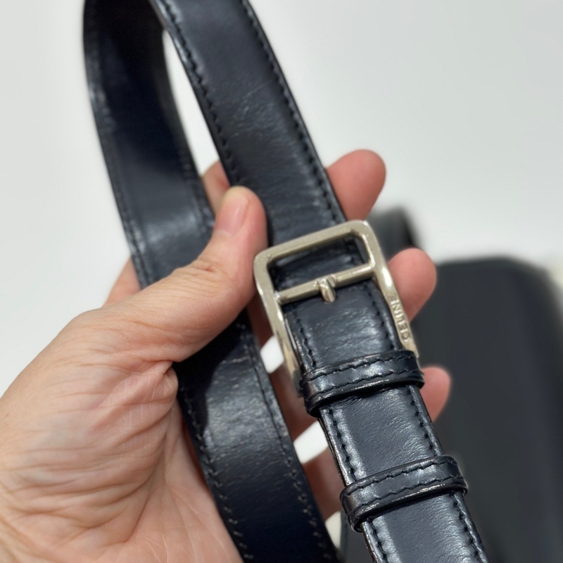 Celine Classic box 馬車扣 Vintage 深藍 豆腐包 斜背包 肩背包 側背包 手提包-41