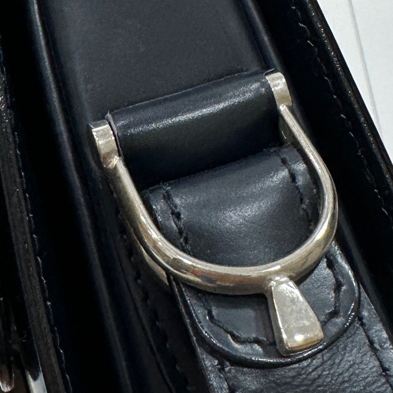 Celine Classic box 馬車扣 Vintage 深藍 豆腐包 斜背包 肩背包 側背包 手提包-47