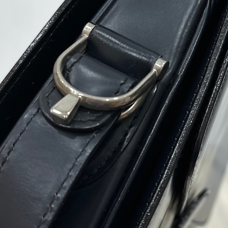 Celine Classic box 馬車扣 Vintage 深藍 豆腐包 斜背包 肩背包 側背包 手提包-48