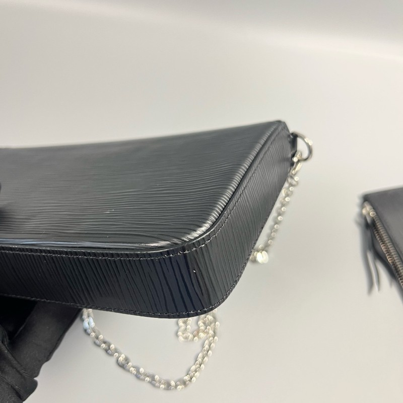 LV 路易威登 黑色水波紋三合一 肩背包 斜背包 2019-9