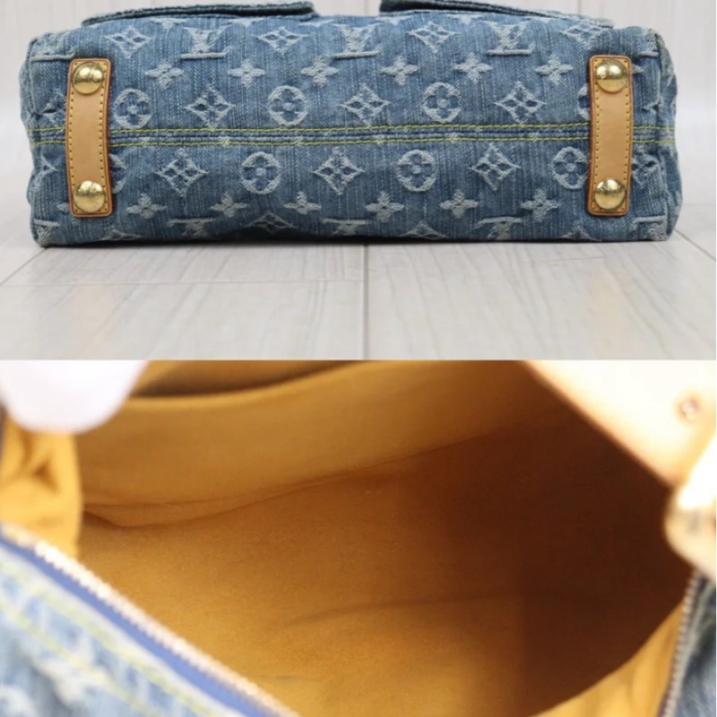 「JL精品代購」9新 LV BAGGY 牛仔腋下包-6