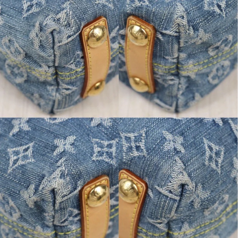「JL精品代購」9新 LV BAGGY 牛仔腋下包-7