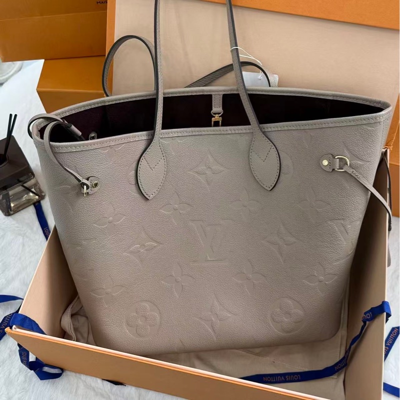 極新🌟23年芯片款❤️ lv #neverfull #大象灰 #奶茶色 #中號-4