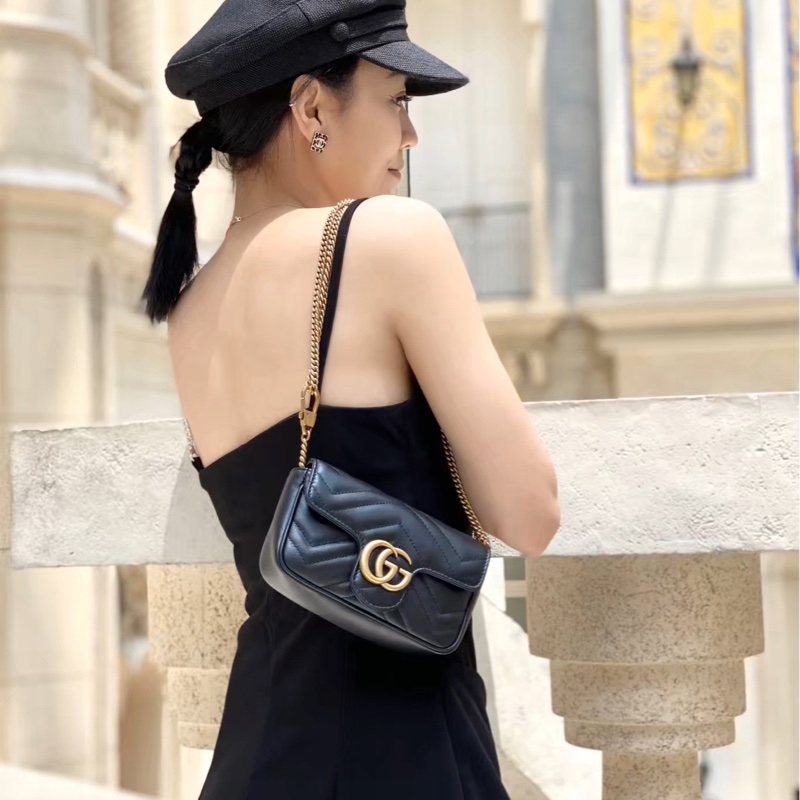 全新閒置 全配🈶️購證❤️ gucci #黑金 #馬蒙 #mini #marmont-1