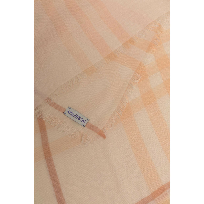 Check Wool Silk 圍巾-1