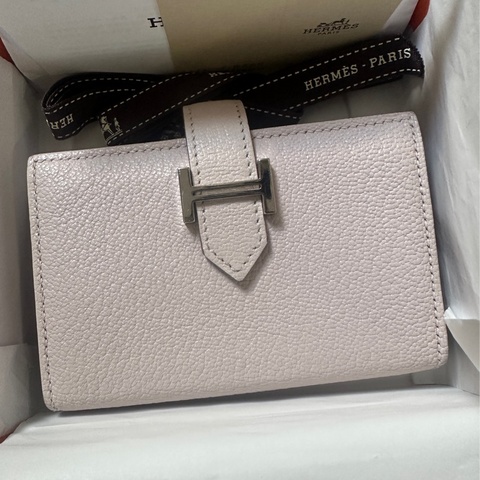 愛馬仕 卡夾 夢幻紫 hermes bearn mini