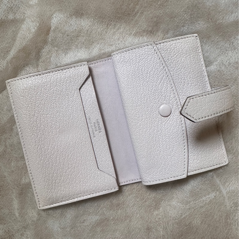 愛馬仕 卡夾 夢幻紫 hermes bearn mini-4