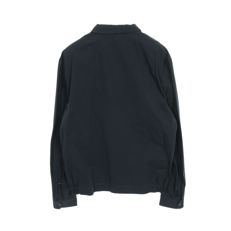 BOTTEGA VENETA Intrecciato 夾克衫 皮革 棉 海軍藍 二手 男式-1