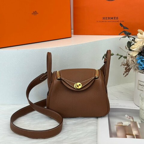 HERMES Mini lindy - 金棕金 W