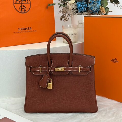 HERMES Birrkin 25 - 楓葉棕金 U