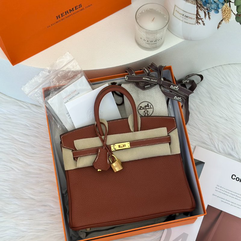 HERMES Birrkin 25 - 楓葉棕金 U-10