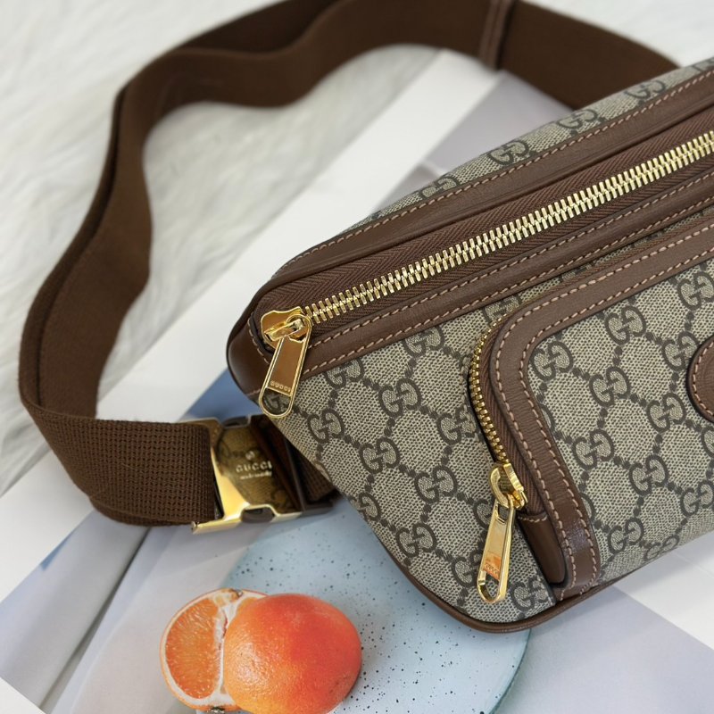 GUCCI 經典帆布老花腰包-2