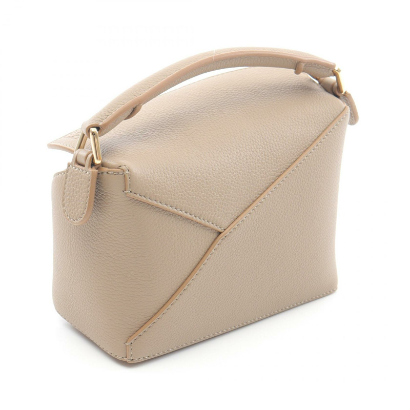 LOEWE Puzzle Edge 迷你肩背包 A510P88X162150 皮革 米色 全新 女款-1