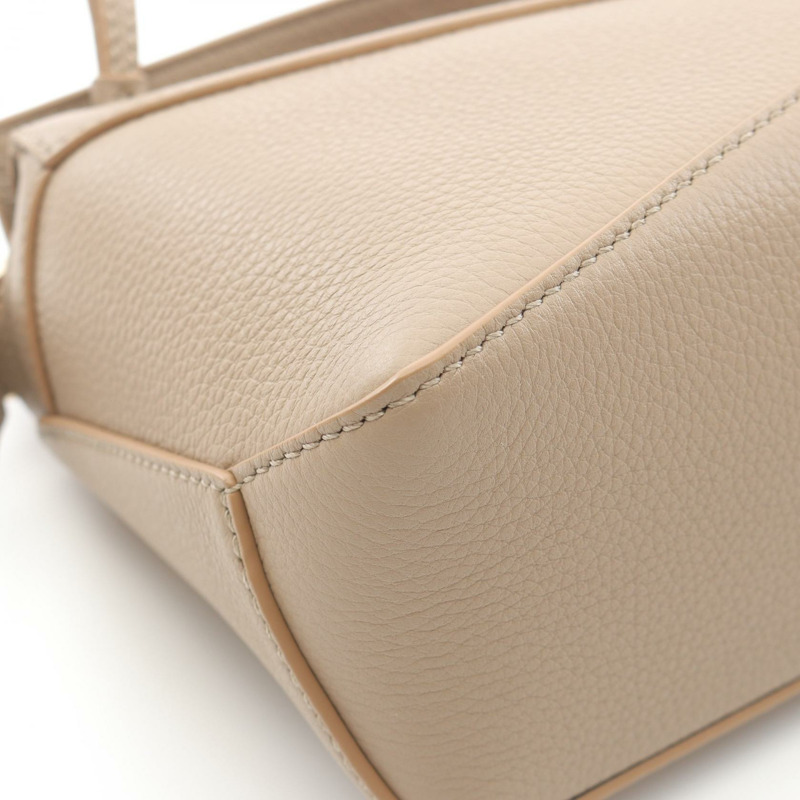 LOEWE Puzzle Edge 迷你肩背包 A510P88X162150 皮革 米色 全新 女款-4