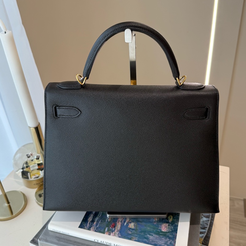 HERMES Kelly 32 黑金外縫-1