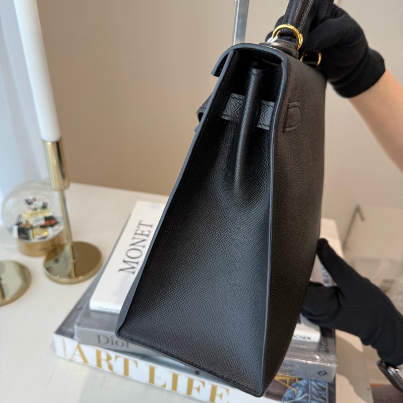 HERMES Kelly 32 黑金外縫-2