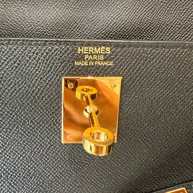 HERMES Kelly 32 黑金外縫-8