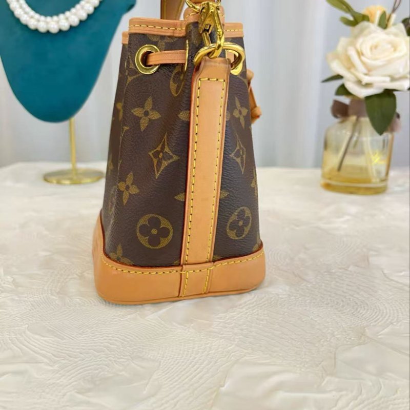 LV NANO NOÉ 老花抽繩小水桶 芯片款 16*10*13 98新配件塵袋-4