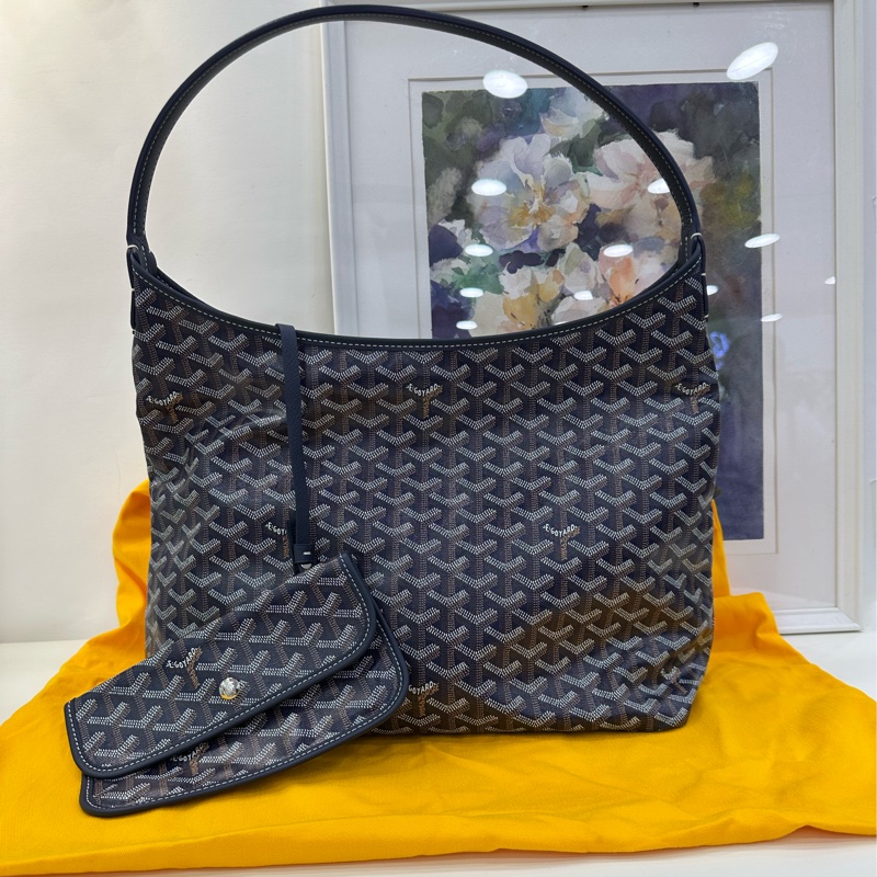 Goyard/戈雅狗牙藍色hobo 99近閒置-0