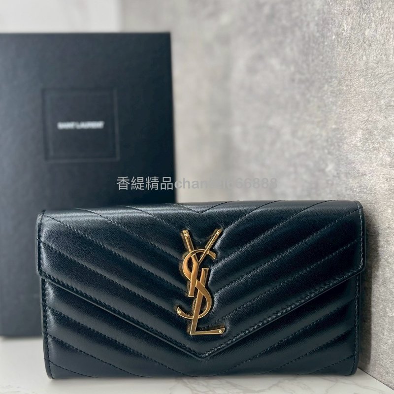💗香緹國際精品💗 YSL 山形紋長夾-0