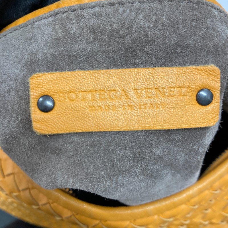 BOTTEGA VENETA 寶緹嘉 HOBO 編織 皮革 肩背手提包 橘色-15