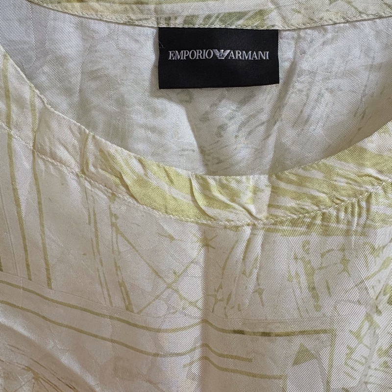 29）Emporio Armani 正品緞面長版上衣 XL號-6